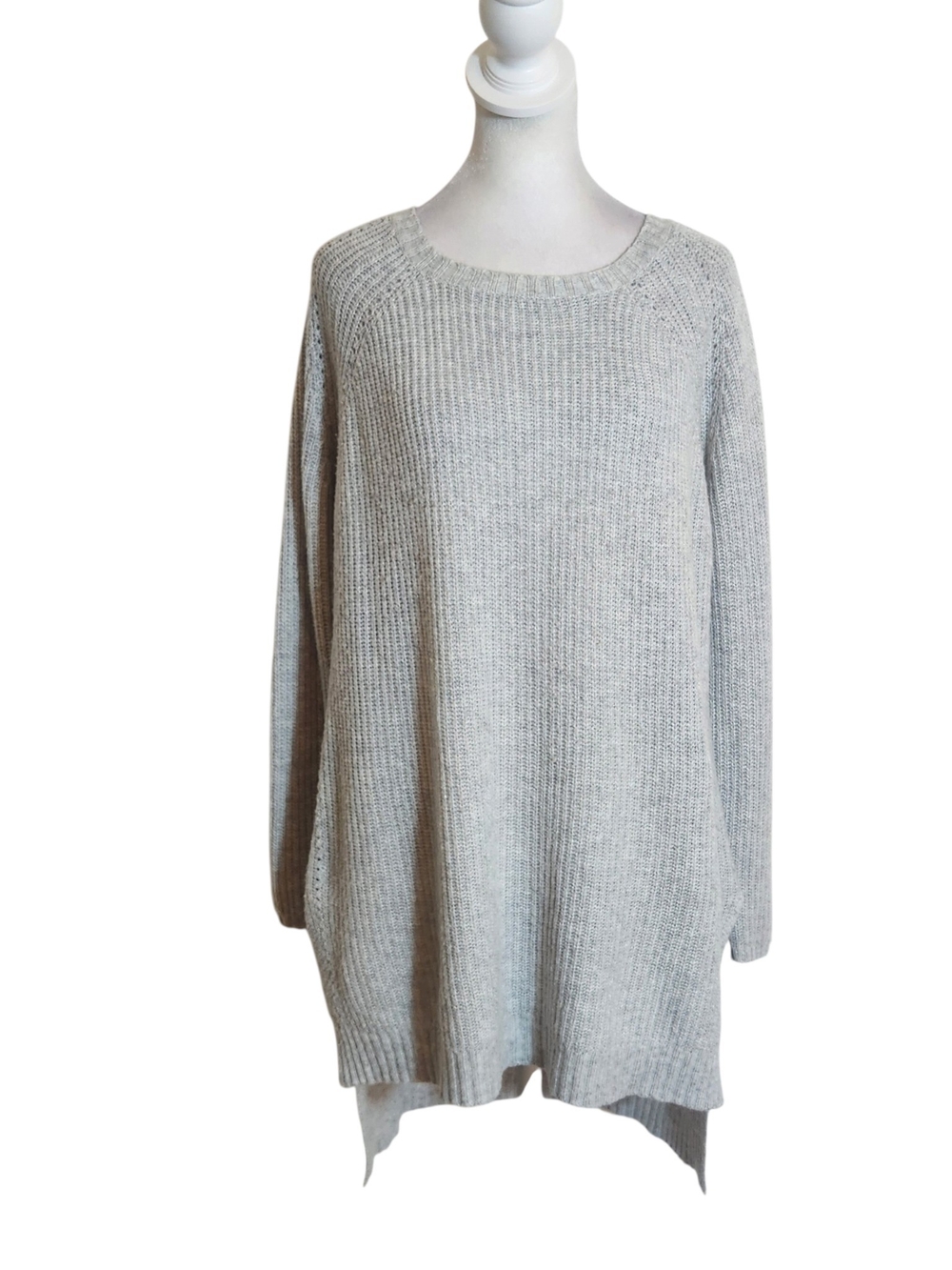 Easel Light Gray Oversized Tunic Sweater Size Small/Medium Flaw